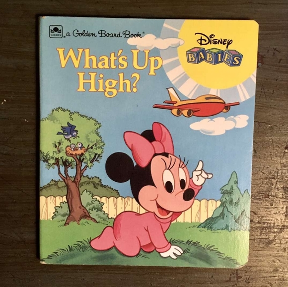 Vintage Disney Babies "What's Up High?" Little Golden Board Book 1988 - Picture 1 of 5